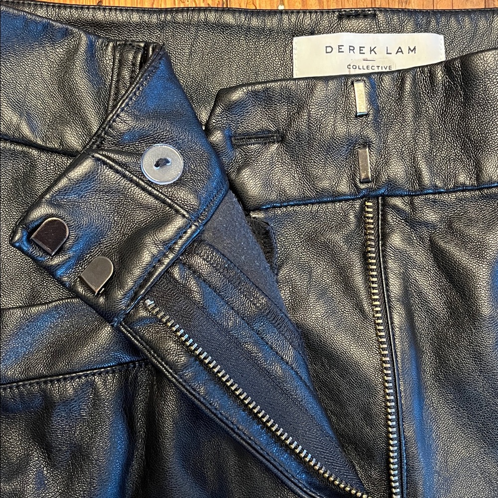 Derek Lam Straight Leg Leather Pants - Picture 12 of 14